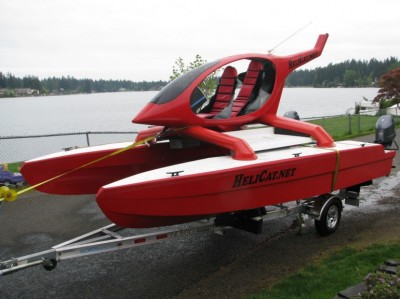 یک قایق هلی کوپتری با توانایی راندن در آب های مواج(Helicat)